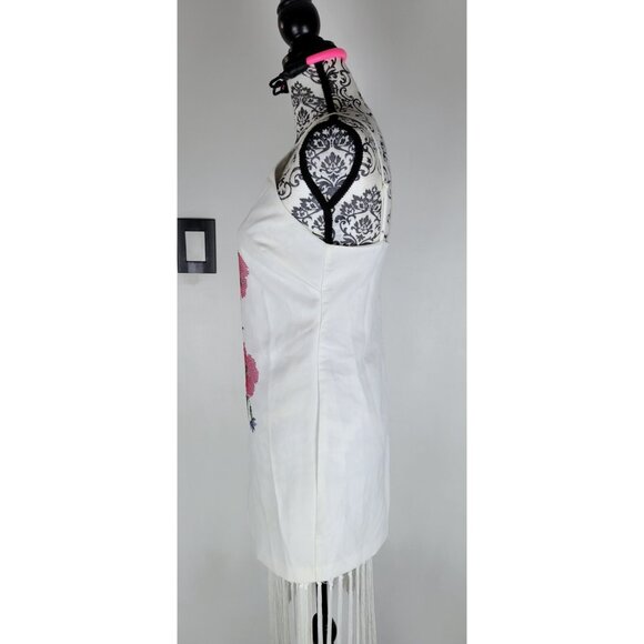 Endless Rose Anthropologie Dress Women’s Halter Sz Small White Embroidery - Picture 6 of 16